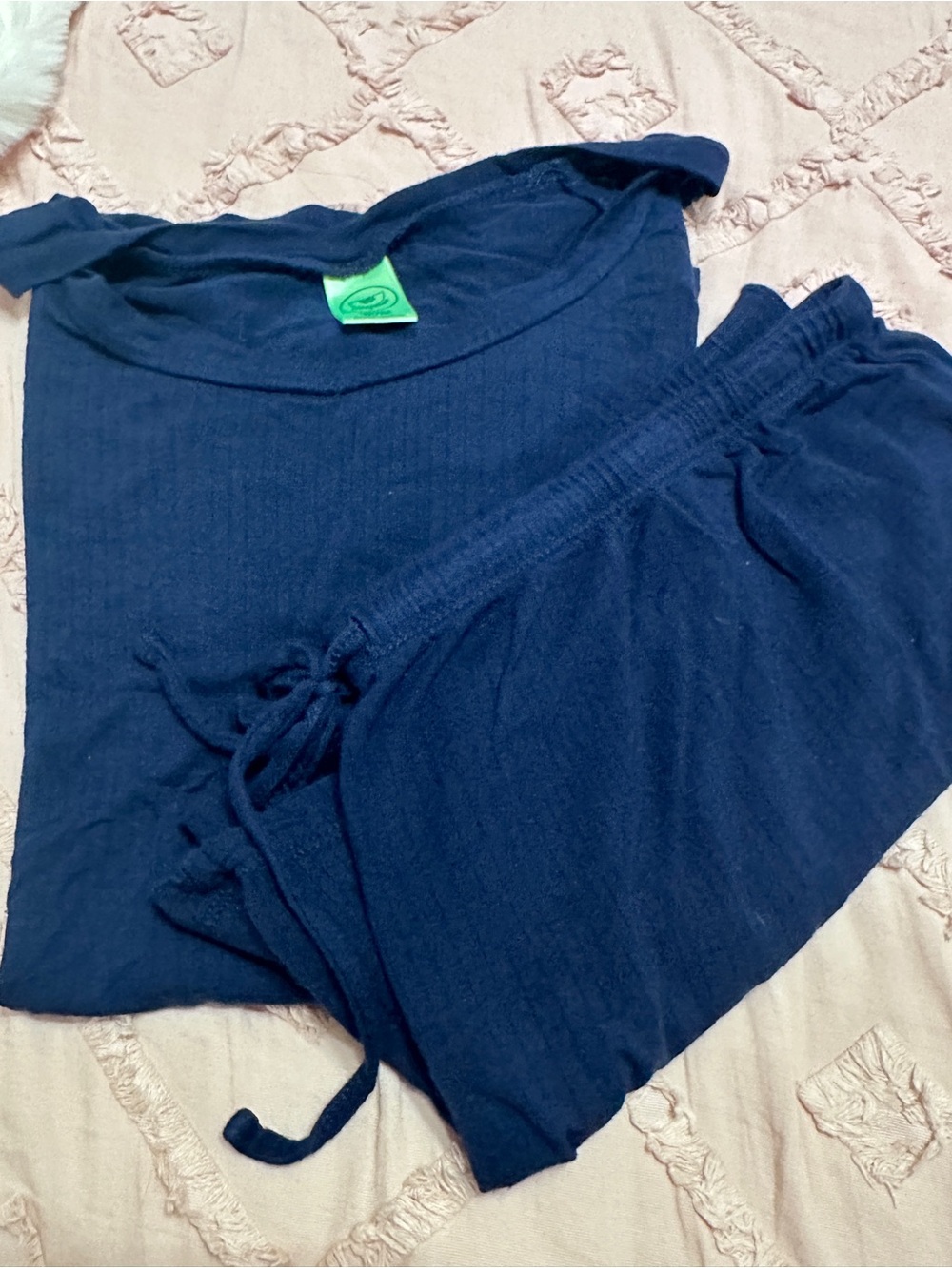 Honeydew USA Navy Ribbed Lounge Pajama Set